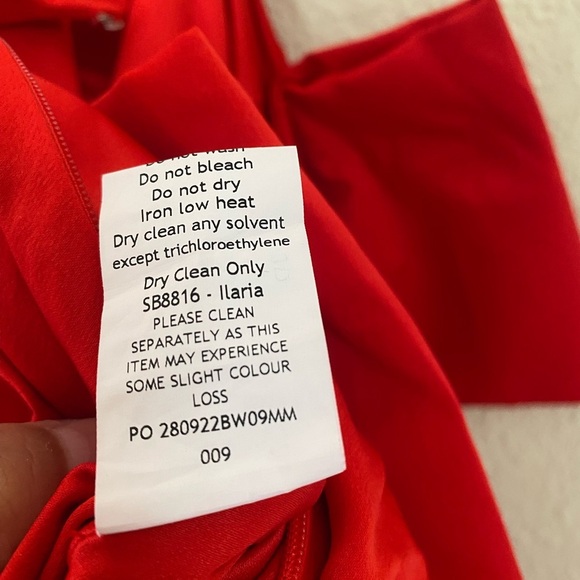 HOUSE OF CB 'Ilaria' Red Bow Halter Maxi Dress NWOT size XS - Picture 8 of 11